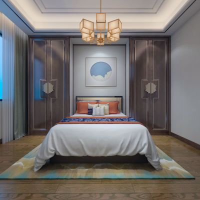 新中式床具组合