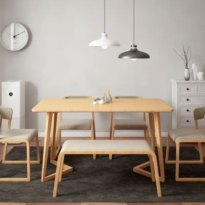 北欧实木餐桌椅