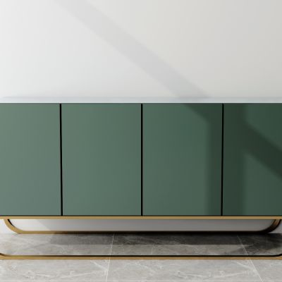 现代轻奢绿色边柜