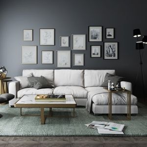 北欧简约沙发茶几组合