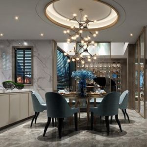 后现代现代客厅餐厅