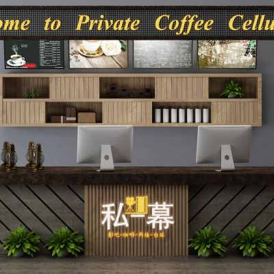 接待台，前台3D模型