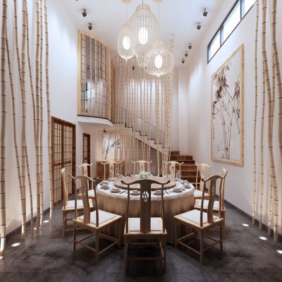 新中式饭店包间