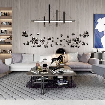 现代沙发茶几组合