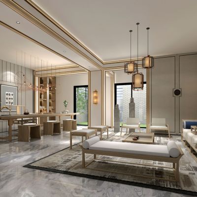 新中式客厅茶室