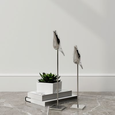 现代简约书籍盆栽摆件组合