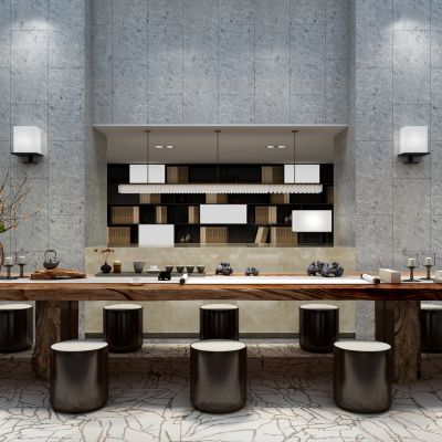 新中式茶桌椅组合