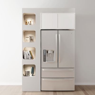 现代冰箱酒柜组合