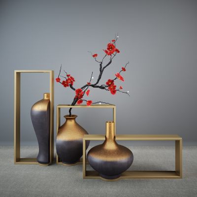 新中式轻奢花瓶摆件