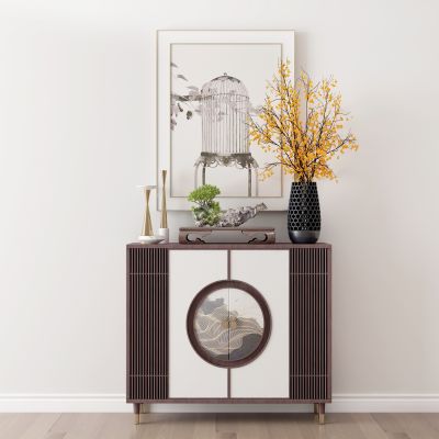 新中式摆件装饰柜组合