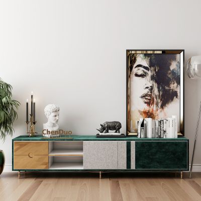 后现代电视柜装饰画摆件组合