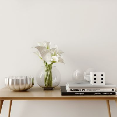 现代花瓶书籍摆件