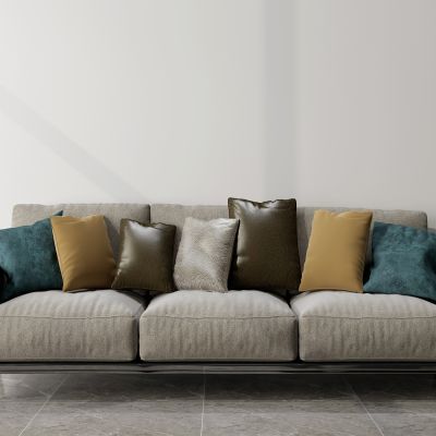 现代多人布艺沙发