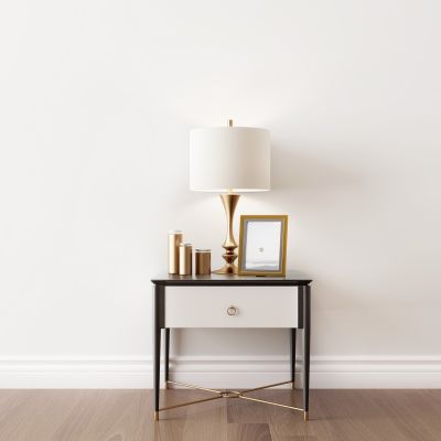 新中式床头柜台灯摆件组合