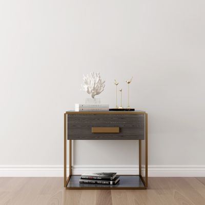 现代床头柜摆件书籍组合