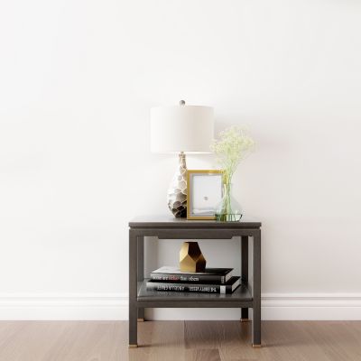 新中式床头柜摆件台灯组合