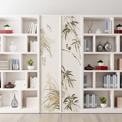 新中式书柜书籍组合