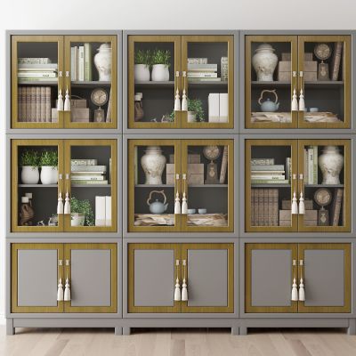 现代书柜书籍组合