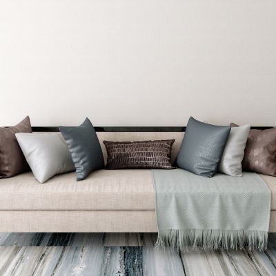 新中式多人沙发