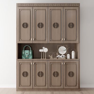 新中式鞋柜摆件组合