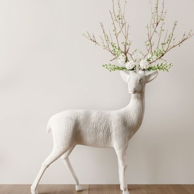 现代鹿雕塑摆件