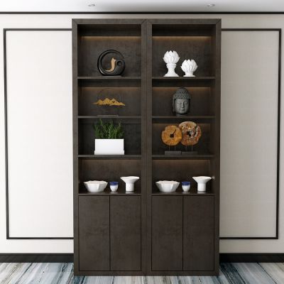 新中式酒柜摆件组合