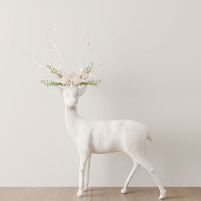 现代鹿雕塑摆件