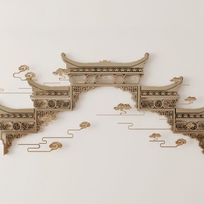 新中式墙饰挂饰挂件装饰品