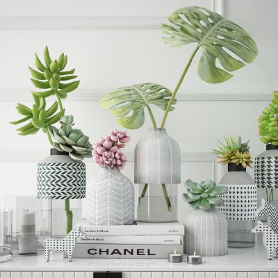 北欧绿植花瓶摆件组合