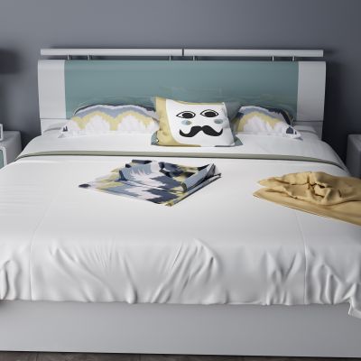 双人床， 儿童床