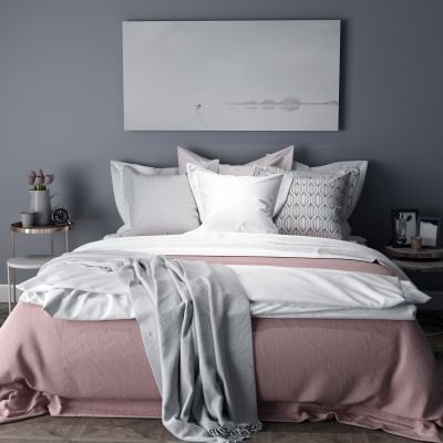 双人床，布艺床