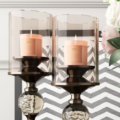 欧式玻璃金属花瓶书籍摆件