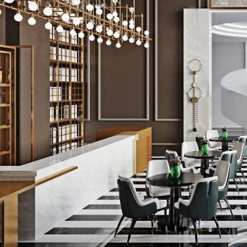 现代大堂休息区