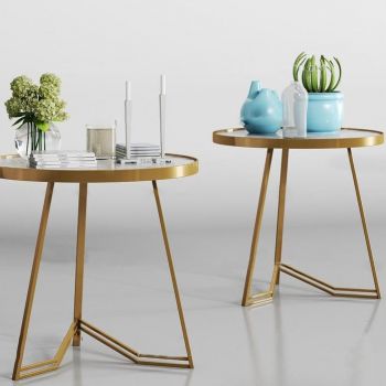 北欧盆栽茶几边几组合