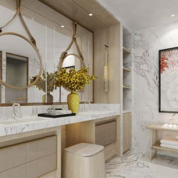 现代简约卫生间组合台盆组合