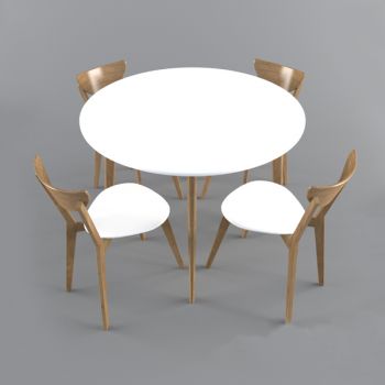 现代简约实木桌椅组合