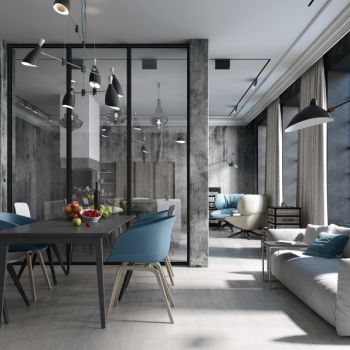 美式loft工業(yè)風(fēng)客餐廳