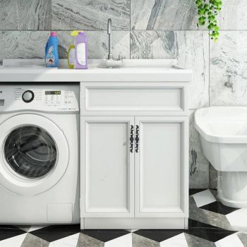 现代洗衣机洗手台组合
