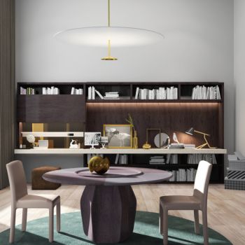 现代圆形餐桌椅组合