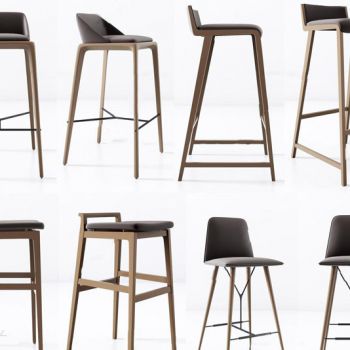 美式实木单人吧台椅组合