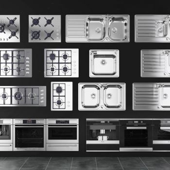 现代厨房器皿组合