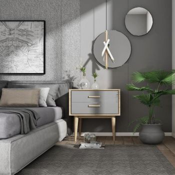 床品床头柜摆件小吊灯组合