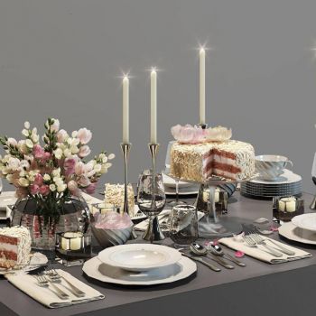 欧式餐桌摆件组合