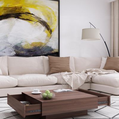 北欧沙发落地灯组合