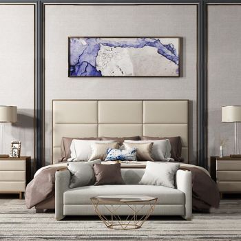 现代新中式双人床组合