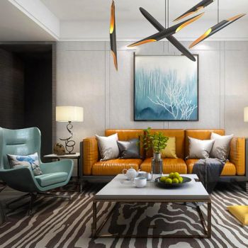 现代美式简约客厅