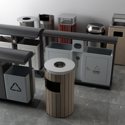 烟蒂桶，垃圾桶