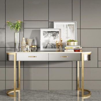 现代金属边框边柜摆件组合