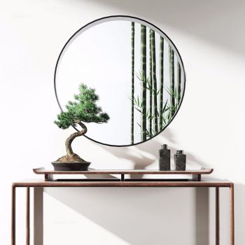 中式玄关案几绿植盆栽组合