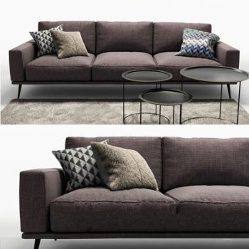 簡(jiǎn)歐布藝沙發(fā)茶幾組合